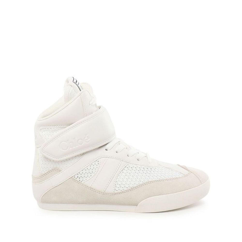 Mesh And Suede Kick High-Top Sneakers Women